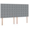 vidaXL Lit de Rangement Gris clair 200 x 200 cm Cuir synth&eacute;tique