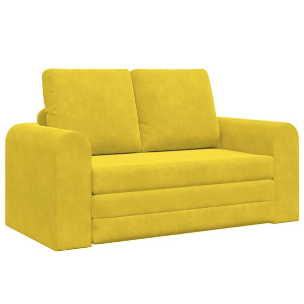 vidaXL Canap&eacute;-Lit 60cm Jaune Velours