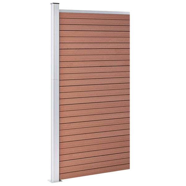 vidaXL Panneau de clôture WPC 95x186 cm Marron