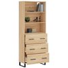 vidaXL Buffet haut Ch&ecirc;ne sonoma 69,5x34x180 cm Bois d'ing&eacute;nierie
