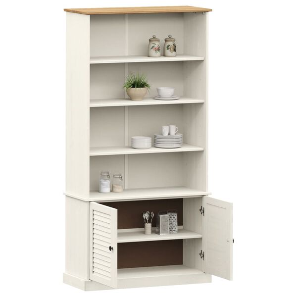 vidaXL Bibliothèque VIGO blanc 85x35x170 cm bois massif de pin