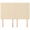 vidaXL T&ecirc;te de lit Cr&egrave;me 144x5x118/128 cm Tissu