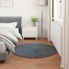 vidaXL Tapis en fausse Tafalla Anthracite &Oslash; 80 cm Polyester