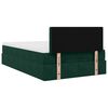 vidaXL Lit ottoman avec matelas vert fonc&eacute; 120x190 cm velours