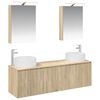 vidaXL Ensemble d'armoire de salle de bain 5 pcs Ch&ecirc;ne Sonoma