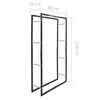 vidaXL Portant de bois de chauffage Noir 80x25x150 cm Acier