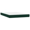 vidaXL Sommier &agrave; lattes de lit et matelas vert fonc&eacute; 140x210cm velours
