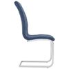 vidaXL Chaises &agrave; manger cantilever lot de 2 bleu tissu