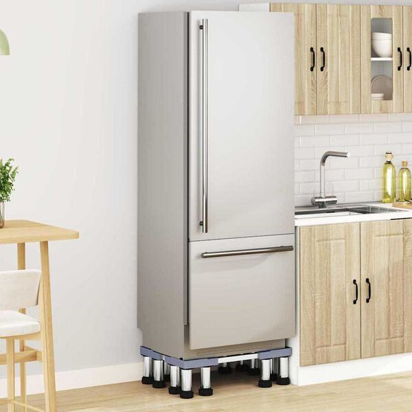 vidaXL Socle pour machine à laver Gris 67 x 67 x 21.5 cm Métal