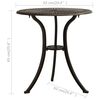 vidaXL Table de jardin Bronze 62x62x65 cm Aluminium coul&eacute;