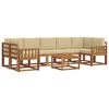 vidaXL Ensemble de canap&eacute;s d'ext&eacute;rieur 8 pc Naturel et Beige