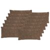 vidaXL Housse de coussin 12 pc HOUTEN Marron Clair 40 x 80 cm