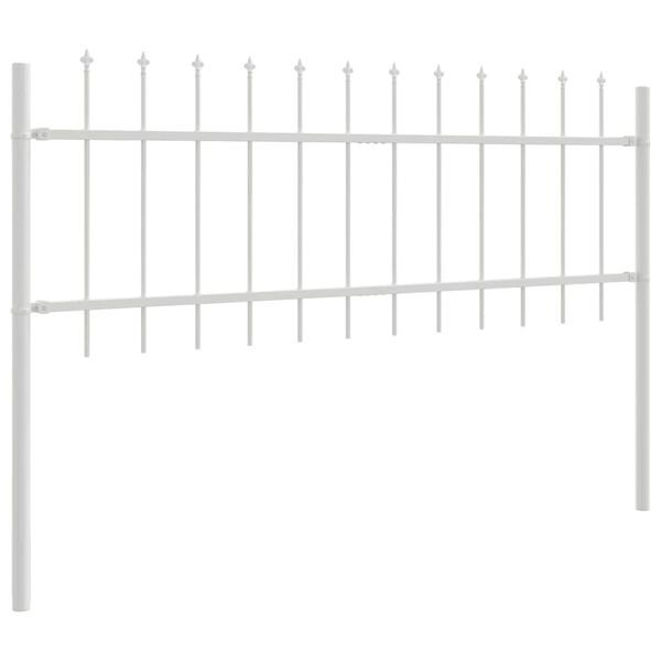 vidaXL Cl&ocirc;ture de jardin 2 pcs Blanc 3,4 x 0,6 m