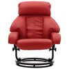 vidaXL Fauteuil TV avec repose-pied Rouge Similicuir