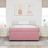vidaXL Cadre de lit avec matelas Rose 160 x 200 cm tissu