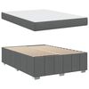 vidaXL Cadre de lit avec matelas Gris fonc&eacute; 140 x 200 cm tissu