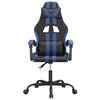vidaXL Chaise de jeu Noir et bleu Similicuir
