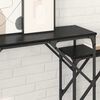 vidaXL Table console 2 pcs Ch&ecirc;ne noir 100 x 28 x 75 cm