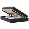 vidaXL Lit avec rangement et matelas Noir 140 x 200 cm Simili cuir