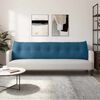 vidaXL Coussin de Dos Bleu 200 x 24 x 50 cm Velours