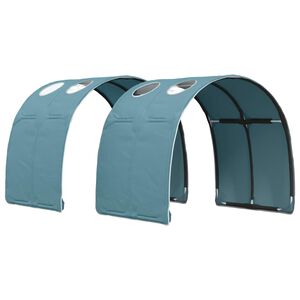 vidaXL Tunnel de lit 2 pcs Bleu clair 211 x 67,5 x 2 cm Polyester
