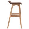 vidaXL Tabourets de bar lot de 2 taupe tissu