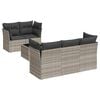 vidaXL Salon de jardin 6 pcs avec coussins gris clair r&eacute;sine tress&eacute;e