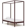 vidaXL Cadre de lit &agrave; baldaquin sans matelas bois massif 90x200 cm