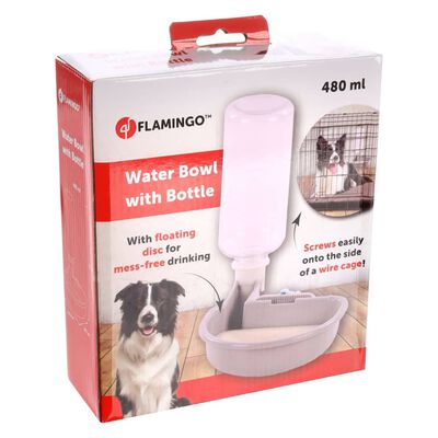 FLAMINGO Bol d'eau pour chien avec bouteille Diza 480 ml