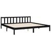 vidaXL Cadre de lit sans matelas noir 200x200 cm bois massif de pin