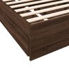 vidaXL Cadre de lit avec tiroirs sans matelas chêne marron 90x190 cm