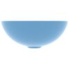 vidaXL Lavabo de salle de bain Céramique Bleu clair Rond