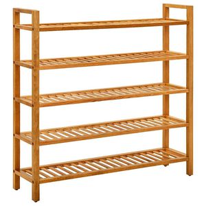 vidaXL &Eacute;tag&egrave;re &agrave; chaussures &agrave; 5 niveaux 100x27x100 cm Ch&ecirc;ne massif