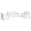 vidaXL Ensemble de Canap&eacute;s 3 pcs Blanc Simili cuir