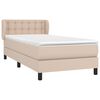 vidaXL Sommier &agrave; lattes de lit avec matelas Cappuccino 90x190 cm
