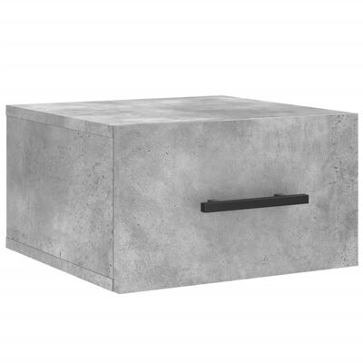 vidaXL Tables de chevet murales 2 pcs gris béton 35x35x20 cm