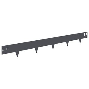 vidaXL Bordure de Pelouse 20 pc 100 x 12 cm Acier Anthracite