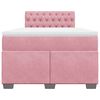 vidaXL Sommier &agrave; lattes de lit avec matelas rose 120x190 cm velours
