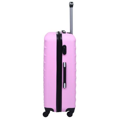 vidaXL Ensemble de valises rigides 3 pcs Rose ABS