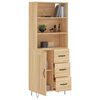 vidaXL Buffet haut Ch&ecirc;ne sonoma 69,5x34x180 cm Bois d'ing&eacute;nierie