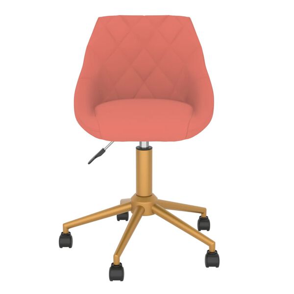 vidaXL Chaises pivotantes &agrave; manger lot de 4 rose velours