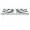 vidaXL Auvent r&eacute;tractable anthracite/blanc 3x2,5 m tissu et aluminium