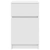 vidaXL Tables de chevet 2 pcs blanc 39x35x65 cm bois d’ingénierie
