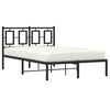 vidaXL Cadre de lit m&eacute;tal sans matelas avec t&ecirc;te de lit noir 120x190cm