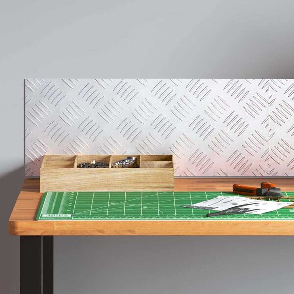 vidaXL Nez de marche Rectangulaire 2 pcs Argent&eacute; 50 x 20 cm Aluminium