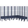 vidaXL Jardini&egrave;re avec treillis bleu gris 200x160x142 cm PP