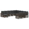 vidaXL Ensemble de canap&eacute; de jardin 12 pc 12 place Gris et Gris fonc&eacute;