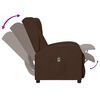 vidaXL Fauteuil inclinable &eacute;lectrique &agrave; oreilles Marron Similicuir