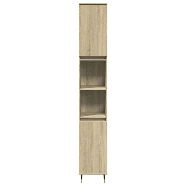 vidaXL Armoire salle de bain chêne sonoma 30x30x190 cm