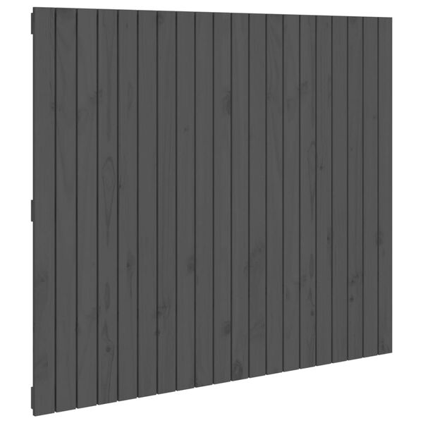 vidaXL T&ecirc;te de lit murale Gris 127,5x3x110 cm Bois massif de pin